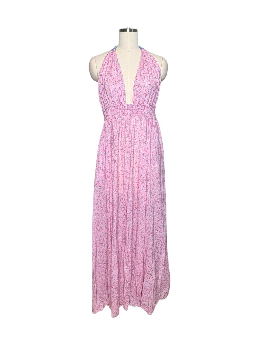 Love Shack Fancy Love Re-Edition Floral Halter Dress | M - Picture 2 of 9